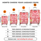 1-Piece Aloha Turtle Floral Pink Tropical  Suitcase Luggage Cover, Stretch Protective Sleeve