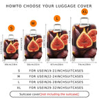 1-Piece Fruit Fig Artistic Vibrant Fresh Juicy  Suitcase Luggage Cover, Stretch Protective Sleeve