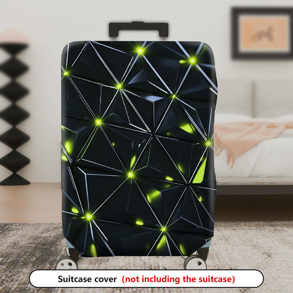 1-Piece Geometric  Luminous Reflective Modern Abstract  Suitcase Luggage Cover, Stretch Protective Sleeve