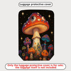 1-Piece Colorful Cosmic Psychedelic Fantasy Mushroom Eye  Suitcase Luggage Cover, Stretch Protective Sleeve