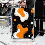1-Piece Abstract Orange Black White Polka Dot Pattern Graphic Artistic  Suitcase Luggage Cover, Stretch Protective Sleeve