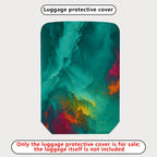 1-Piece Abstract Multicolor Artistic Vivid Vibrant Colorful  Suitcase Luggage Cover, Stretch Protective Sleeve