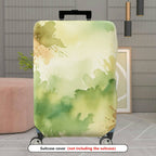 1-Piece Abstract Nature Green Watercolor Painting  Suitcase Luggage Cover, Stretch Protective Sleeve