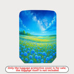 1-Piece Starry Sky Field Meadow Nature Landscape Cosmic  Suitcase Luggage Cover, Stretch Protective Sleeve
