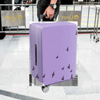 1-Piece Purple Bird Sky Travel Holiday Nature Leisure  Suitcase Luggage Cover, Stretch Protective Sleeve