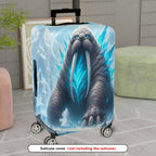 1-Piece Arctic Walrus Ice Fantasy Wildlife Creature  Suitcase Luggage Cover, Stretch Protective Sleeve