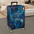 1-Piece Universe Galaxy Space Magic Cosmic Celestial  Suitcase Luggage Cover, Stretch Protective Sleeve