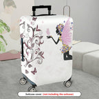 1-Piece Fairy Butterfly Floral Fantasy Elegant Artistic  Suitcase Luggage Cover, Stretch Protective Sleeve