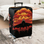 1-Piece Airplane Sunset Cloud Travel Business Vacation Checked-in  Suitcase Luggage Cover, Stretch Protective Sleeve