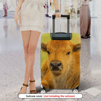 1-Piece Animal Nature Wildlife Cute Calf Fun  Suitcase Luggage Cover, Stretch Protective Sleeve