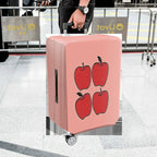 1-Piece Apple Fruit  Pink Stylish Chic Travel  Suitcase Luggage Cover, Stretch Protective Sleeve