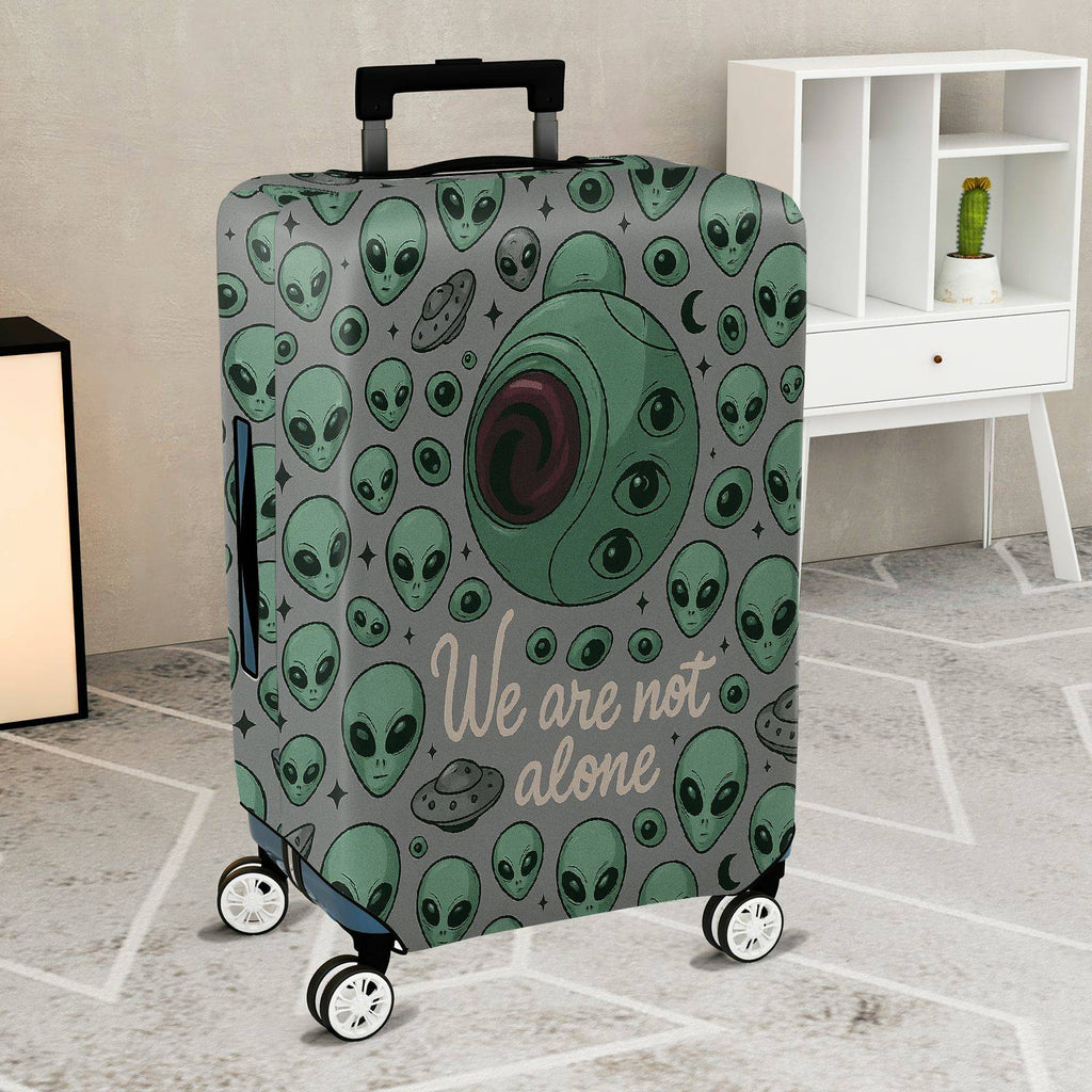 1-Piece Alien  Space Outer World Cosmic  Suitcase Luggage Cover, Stretch Protective Sleeve