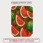 1-Piece Watermelon Fruit Fresh Green Leaf Summer Holiday  Suitcase Luggage Cover, Stretch Protective Sleeve