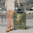 1-Piece Animal Buffalo Deer Wolf Rabbit Fox  Suitcase Luggage Cover, Stretch Protective Sleeve
