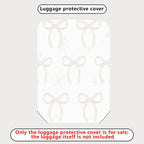 1-Piece Elegant Bow Knot Pattern Neutral Tone Simple Style Chic Look  Suitcase Luggage Cover, Stretch Protective Sleeve