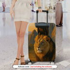 1-Piece Lion Eagle Sunset Landscape Animal Art Nature  Suitcase Luggage Cover, Stretch Protective Sleeve