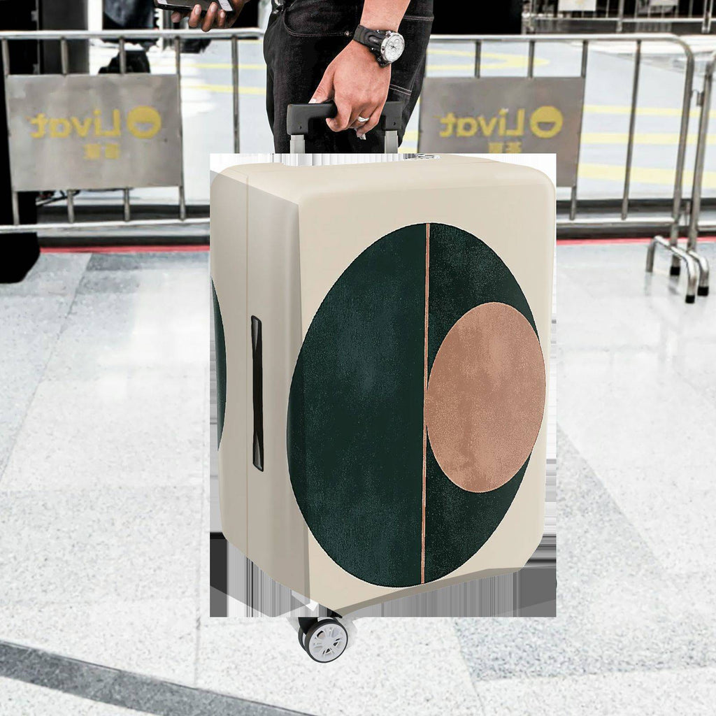 1-Piece Geometric Circle Abstract Modern Artistic Stylish  Suitcase Luggage Cover, Stretch Protective Sleeve