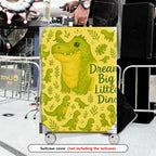 1-Piece Animal Dinosaur Green Dream Big Little Dino  Suitcase Luggage Cover, Stretch Protective Sleeve