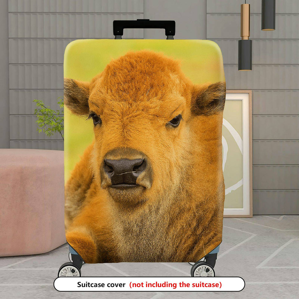 1-Piece Animal Nature Wildlife Cute Calf Fun  Suitcase Luggage Cover, Stretch Protective Sleeve