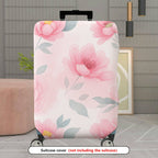 1-Piece Pink Flower Leaf Blossom Pastel Romantic  Suitcase Luggage Cover, Stretch Protective Sleeve
