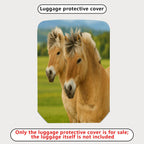 1-Piece Horse Nature Landscape Animal Wildlife Green  Suitcase Luggage Cover, Stretch Protective Sleeve