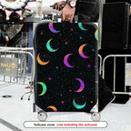 1-Piece Starry Night Colorful Moon Galaxy Cosmic  Suitcase Luggage Cover, Stretch Protective Sleeve