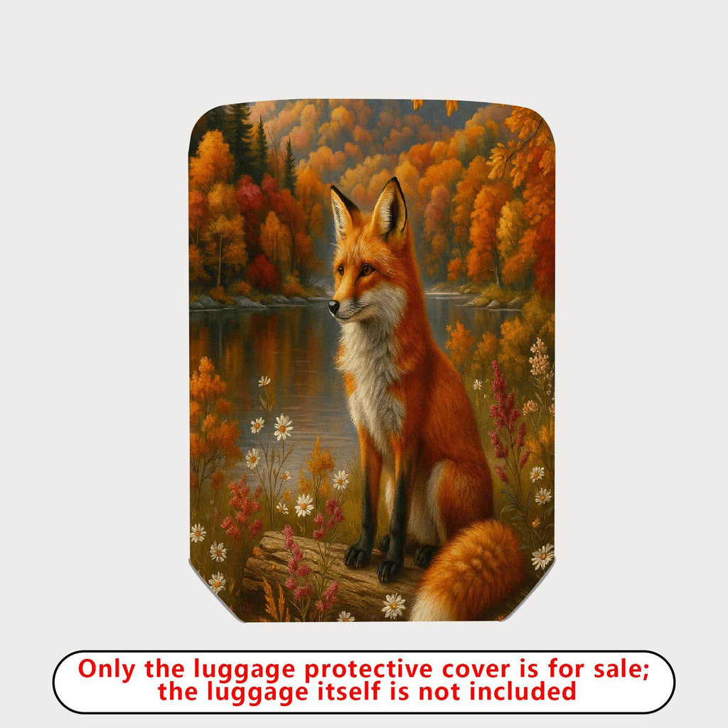 1-Piece Autumn Forest Fox Nature Landscape Artistic  Suitcase Luggage Cover, Stretch Protective Sleeve