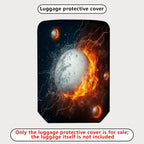 1-Piece Fire Water Cosmic Planet Explosion  Suitcase Luggage Cover, Stretch Protective Sleeve