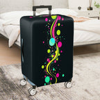 1-Piece Abstract Colorful Dots Circles Line  Suitcase Luggage Cover, Stretch Protective Sleeve