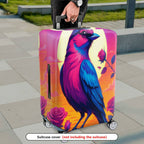 1-Piece Colorful Bird Rose Sunset Artistic Bright  Suitcase Luggage Cover, Stretch Protective Sleeve
