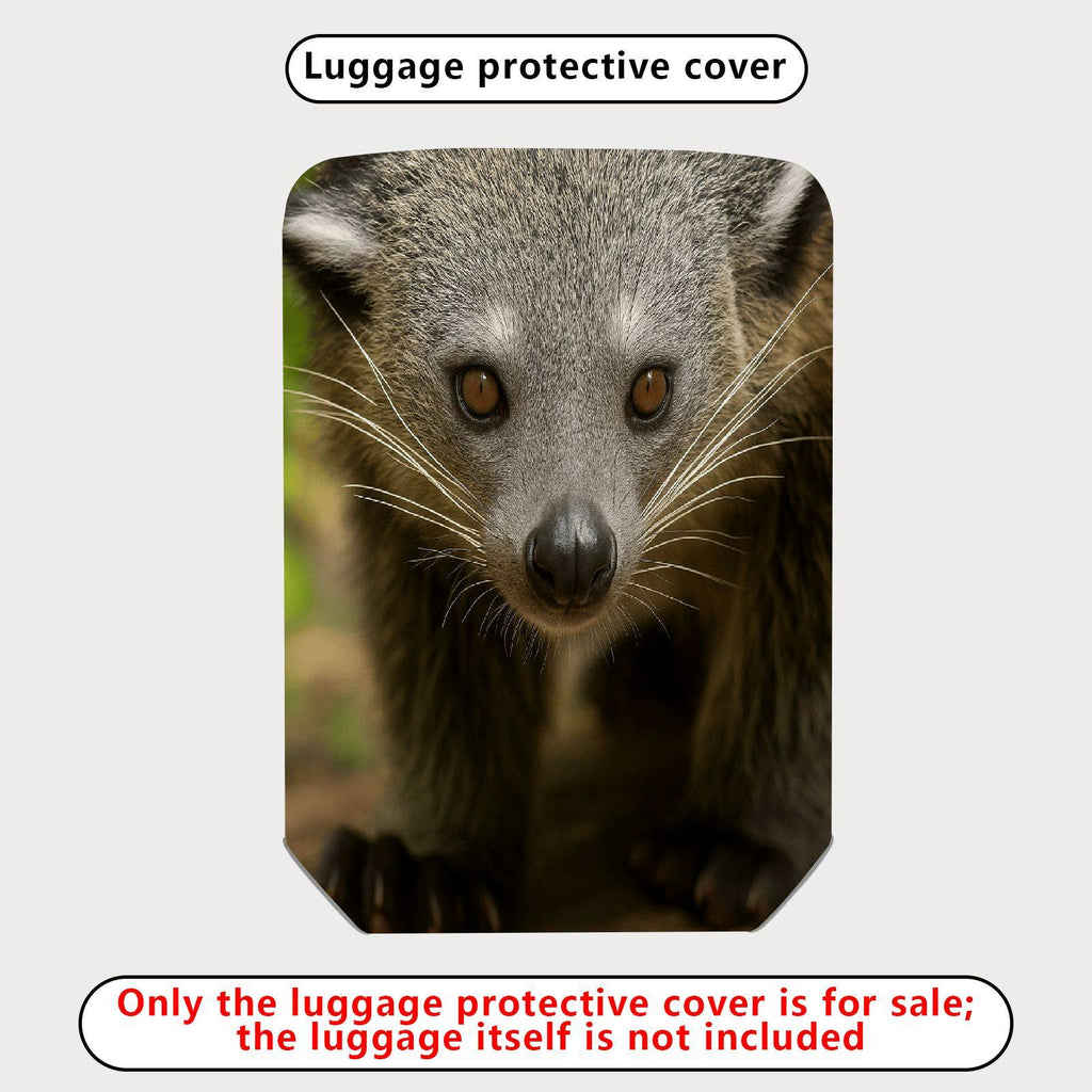 1-Piece Animal Wildlife Close-up Nature Photography Gray  Suitcase Luggage Cover, Stretch Protective Sleeve