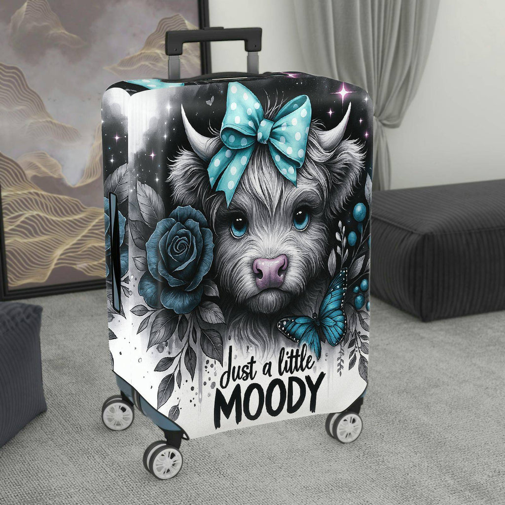 1-Piece Cute Animal Blue Bow Rose Butterfly Star  Suitcase Luggage Cover, Stretch Protective Sleeve