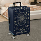 1-Piece Celestial Starry Night Moon Galaxy Cosmic  Suitcase Luggage Cover, Stretch Protective Sleeve