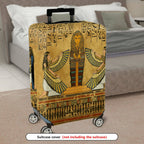 1-Piece Ancient Egyptian Hieroglyphics Pharaoh Cultural Art Deco  Suitcase Luggage Cover, Stretch Protective Sleeve