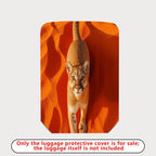 1-Piece Wildlife Animal Desert Landscape Orange Nature Stylish  Suitcase Luggage Cover, Stretch Protective Sleeve
