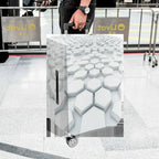 1-Piece Geometric Modern Abstract Monochrome Minimalist  Suitcase Luggage Cover, Stretch Protective Sleeve