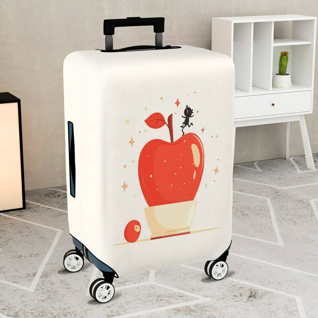 1-Piece Apple Ant  Artistic Fun Modern Stylish  Suitcase Luggage Cover, Stretch Protective Sleeve