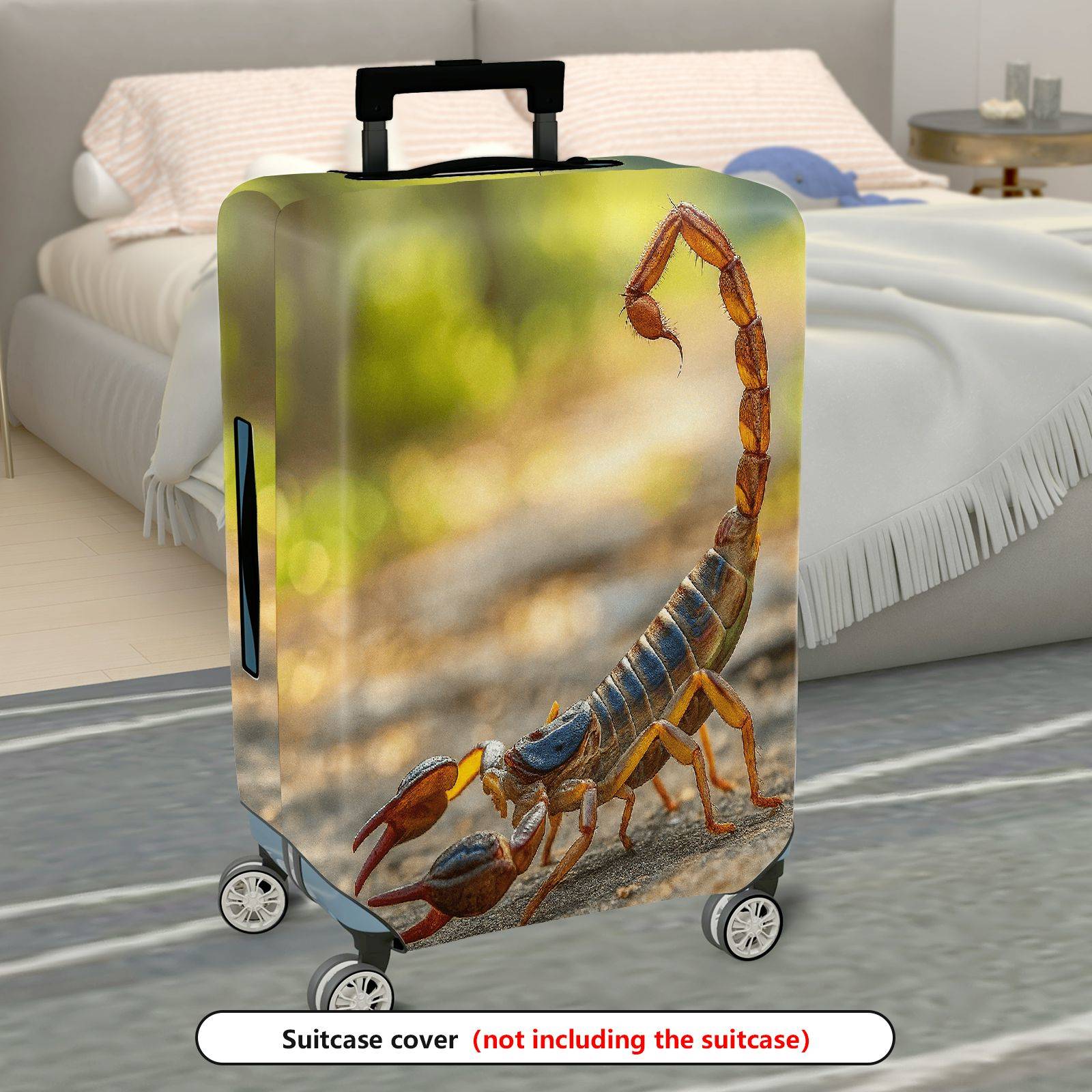 1-Piece Scorpion Nature Wildlife Animal Pattern Artistic Exotic  Suitcase Luggage Cover, Stretch Protective Sleeve