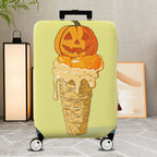 1-Piece Pumpkin Ice Cream Cone Halloween Holiday Decorative Travel  Suitcase Luggage Cover, Stretch Protective Sleeve