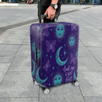 1-Piece Moon Star Butterfly Quote Cosmic Galaxy  Suitcase Luggage Cover, Stretch Protective Sleeve