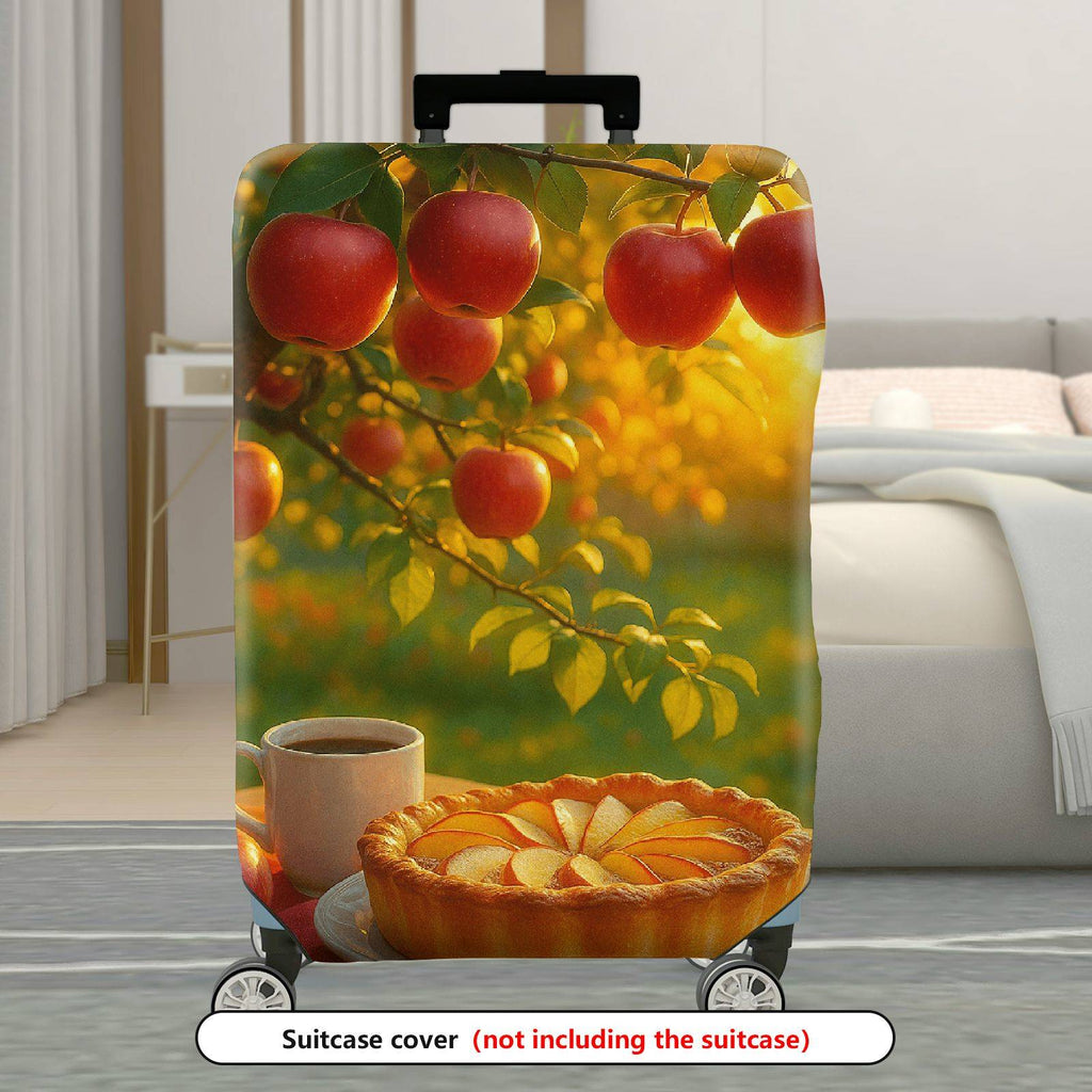1-Piece Apple Pie Nature Warm Autumn Orchard  Suitcase Luggage Cover, Stretch Protective Sleeve