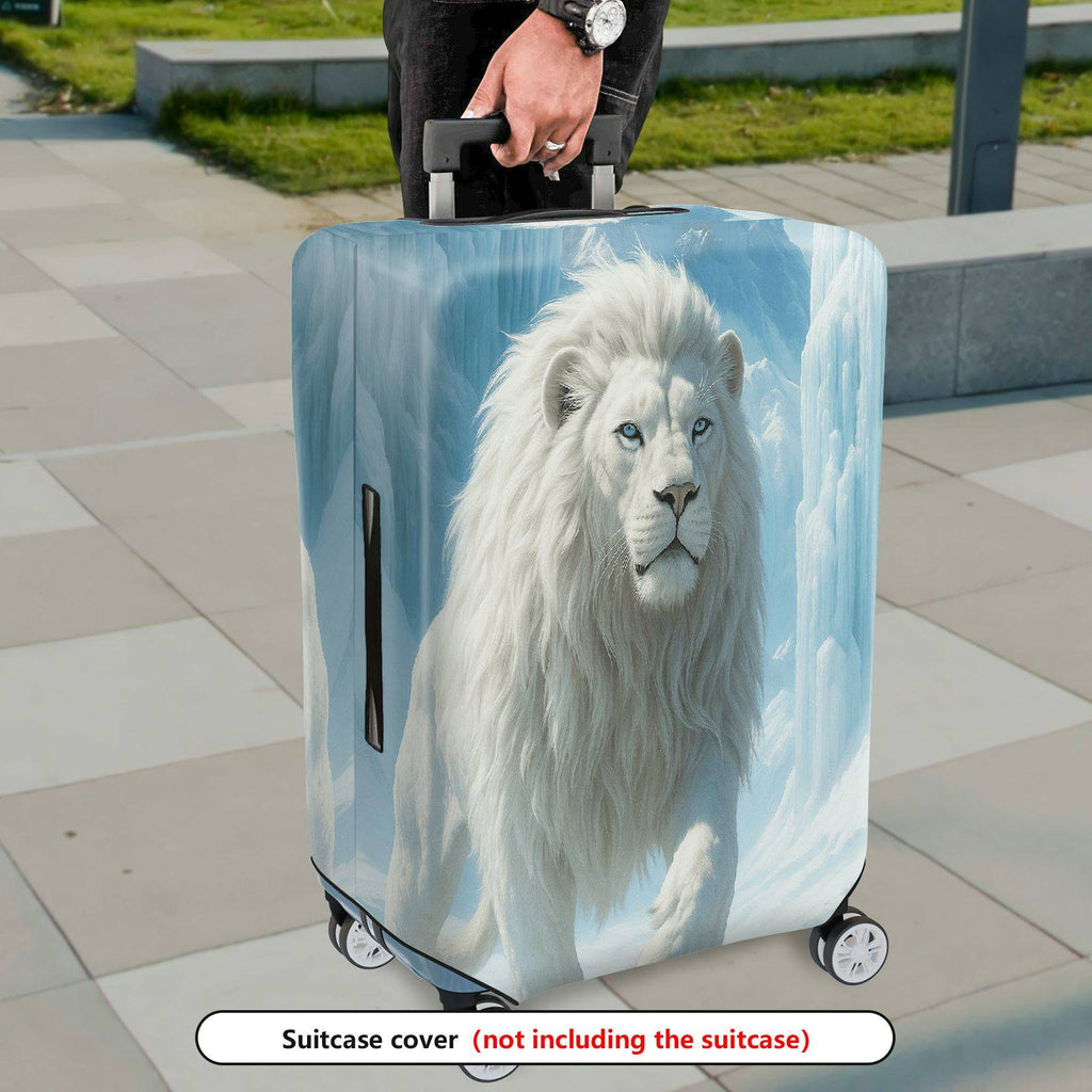 1-Piece White Lion Cloud Sky Animal Fantasy Artistic  Suitcase Luggage Cover, Stretch Protective Sleeve