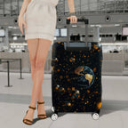 1-Piece Cosmic Glitter Earth Starry Space Universe  Suitcase Luggage Cover, Stretch Protective Sleeve