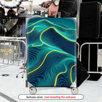 1-Piece Abstract  Line Wave Dynamic Vivid Geometric  Suitcase Luggage Cover, Stretch Protective Sleeve