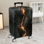 1-Piece Abstract Lightning Crack Pattern Dark Marble Modern Stylish Unique  Suitcase Luggage Cover, Stretch Protective Sleeve