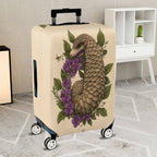1-Piece Animal Floral Nature Artistic Vintage Pangolin  Suitcase Luggage Cover, Stretch Protective Sleeve