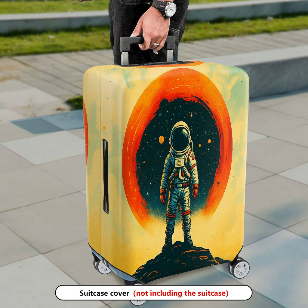 1-Piece Astronaut Space Galaxy Planet Universe Cosmic  Suitcase Luggage Cover, Stretch Protective Sleeve