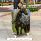 1-Piece Horse Nature Art Pattern Travel Holiday Scenic Galloping  Suitcase Luggage Cover, Stretch Protective Sleeve