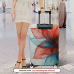 1-Piece Colorful Floral Artistic Abstract Gradient Vibrant  Suitcase Luggage Cover, Stretch Protective Sleeve