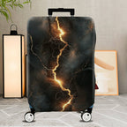 1-Piece Abstract Lightning Crack Pattern Dark Marble Modern Stylish Unique  Suitcase Luggage Cover, Stretch Protective Sleeve